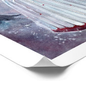 Poster Ange d'hiver avec imprimé cardinal imaginaire (Coin)