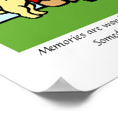 Poster Ange du Labrador jaune avec dessin animé Amour (Coin)