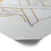 Poster Ange du ruban de sensibilisation blanche Imprimer (Coin)