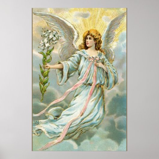 Poster Ange en bleu (Devant)