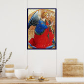 POSTER ANGE EN OR ROUGE ET BLEU (Cuisine)