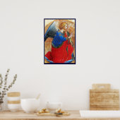 POSTER ANGE EN ROUGE OR ET BLEU (Cuisine)
