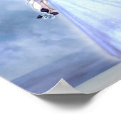 Poster Ange femelle en bleu (Coin)