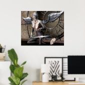 Poster ange gothique (Bureau à domicile)