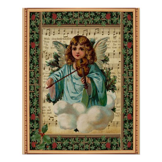 Poster Ange jouant du violon (Devant)