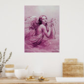 POSTER ANGE JOUE LA LYRE AU-DESSUS DES NUAGES (Cuisine)