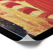 POSTER ANGE MUSICAL EN ROUGE ET OR (Coin)