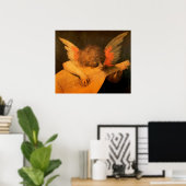 Poster ange musicien jeu lute par Rosso Fiorentino (Bureau à domicile)