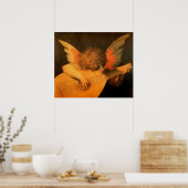 Poster ange musicien jeu lute par Rosso Fiorentino (Cuisine)