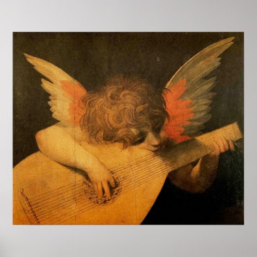 Poster ange musicien jeu lute par Rosso Fiorentino (Devant)