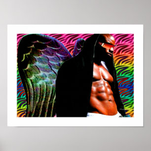 Poster Ange Noir Africain