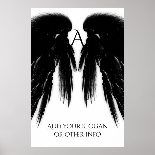 Poster ANGE NOIR AILES Monogramme (Devant)