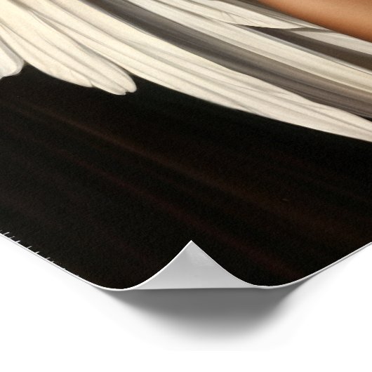 Poster Ange Noir Avec Art Peau Noire (Coin)