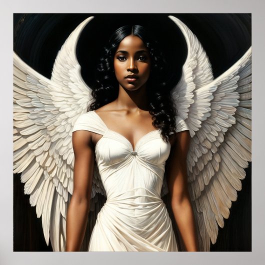 Poster Ange Noir Avec Art Peau Noire (Devant)