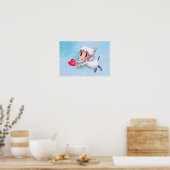 Poster Ange portant des cœurs. (Cuisine)