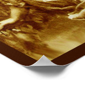 POSTER ANGE ROMANTIQUE AVEC PEUR EN SÉPIE BROWN, BLANC (Coin)