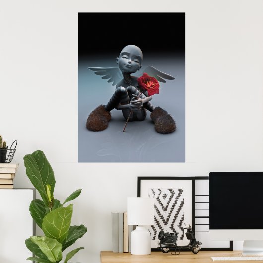 Poster ange&rose (Bureau à domicile)