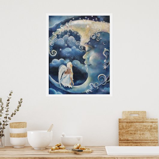 Poster Ange sur la Lune (Cuisine)