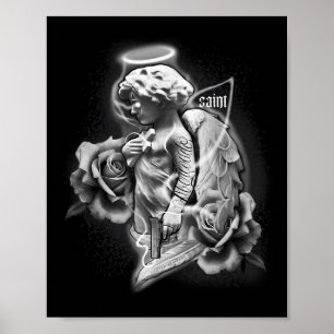 Poster Ange X Saint X Tatouage Rose