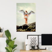 Poster Angel à la plage (Bureau à domicile)