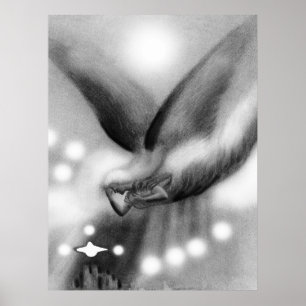 Poster Angel à l'art de nuit