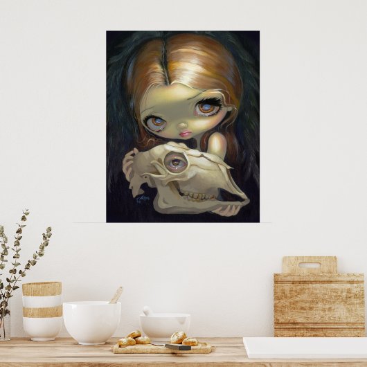 Poster Angel alchimique 1 ART IMPRIMER crâne gothique bas (Cuisine)