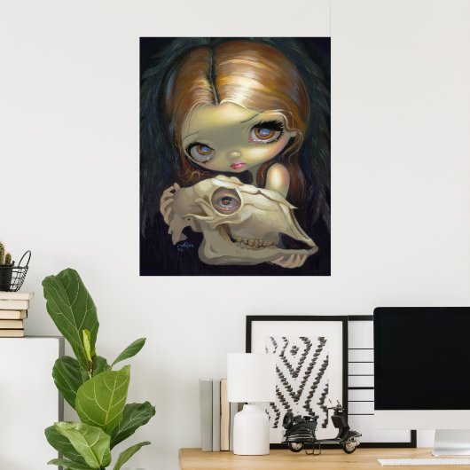 Poster Angel alchimique 1 ART IMPRIMER crâne gothique bas (Bureau à domicile)