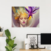 Poster Angel avec orchidée (Bureau à domicile)