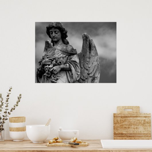 Poster Angel avec Roses (Cuisine)