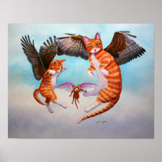 Poster Angel Chat et jeu de souris