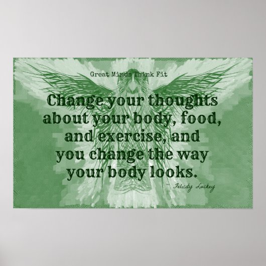 Poster Angel de fitness vert ! (Devant)