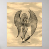Poster Angel en style tatouage (Devant)