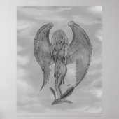 Poster Angel en style tatouage (Devant)