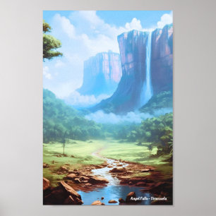 Poster Angel Falls Venezuela Voyage