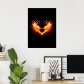 Poster Angel Fire Heart with Wings (Bureau à domicile)