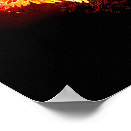 Poster Angel Fire Heart with Wings (Coin)