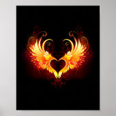 Poster Angel Fire Heart with Wings (Devant)