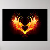 Poster Angel Fire Heart with Wings (Devant)