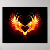 Poster Angel Fire Heart with Wings (Devant)