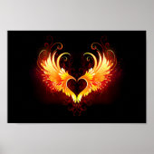 Poster Angel Fire Heart with Wings (Devant)
