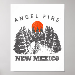 Poster Angel Fire Nouveau-Mexique VTT Randonnée Voyage
