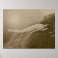 Angel Girl Vintage Sepia Antique Art