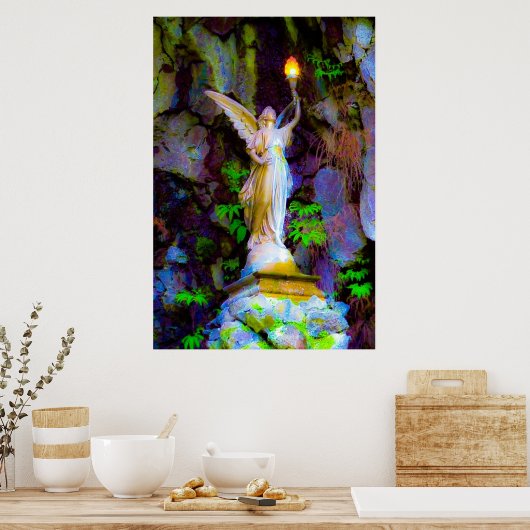 Poster Angel & Lampe (Cuisine)