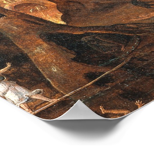 Poster Angel Menant Une Âme En Enfer Par Hieronymus Bosch (Coin)