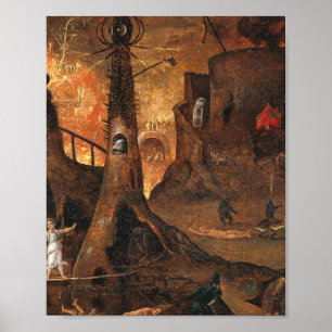 Poster Angel Menant Une Âme En Enfer Par Hieronymus Bosch