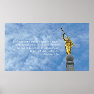 Poster Angel Moroni sur Salt Lake Temple