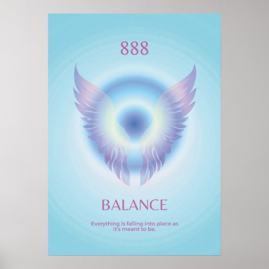 Poster Angel Numéro Aura 888 Intuition (Devant)