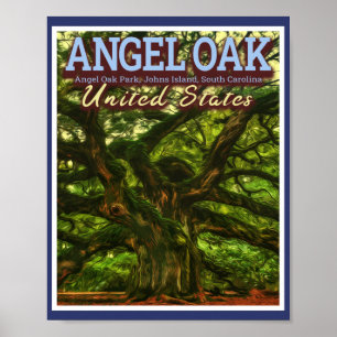 POSTER ANGEL OAK - CHARLESTON SOUTH CAROLINA US