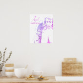 Poster Angel Pour Surveiller Vous Pink Purple Wings Citat (Cuisine)