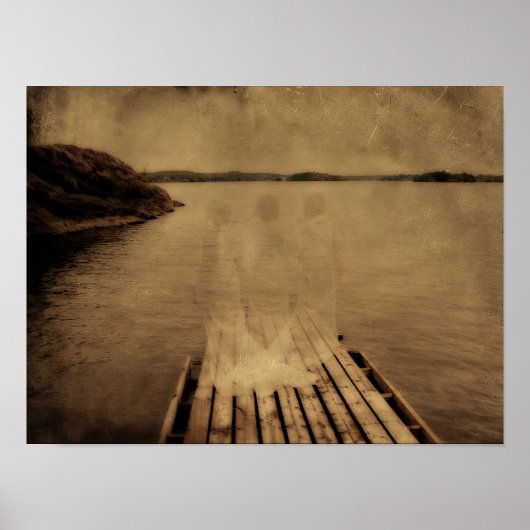 Poster Angel Vintage Antique Brown Sepia Texture (Devant)